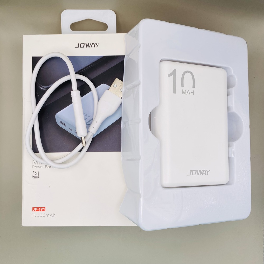 پاوربانک مینی جوی 10000 میلی‌آمپر با گارانتی ۱۲ ماهه - Joway Power Bank 10000mAh Mini - شارژر همراه سبک - نمای نزدیک