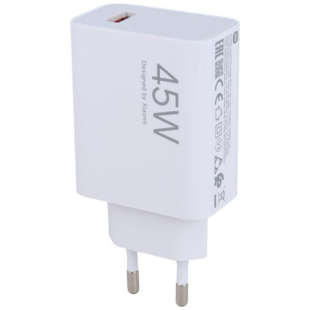 شارژر ۴۵ وات اورجینال شیائومی | فست شارژ PD | دو پین سرکارتنی ایرانی | شارژ لپ‌تاپ سبک - نمای بسته بندی