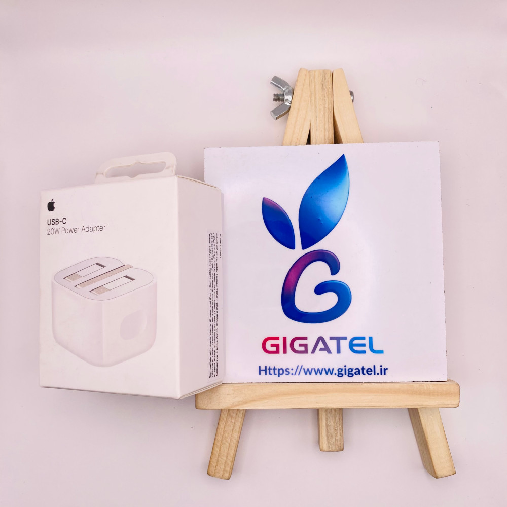 شارژر دیواری اپل 20 وات فست شارژ تایپ سی اورجینال - Apple 20W USB-C Fast Charger Original - نمای کلی