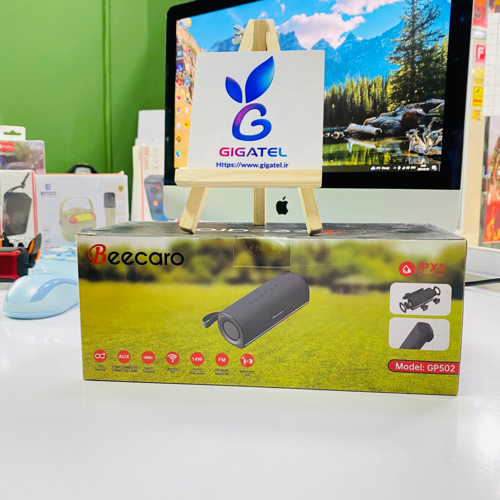 اسپیکر بیکارو مدل GP-502 | بلندگوی قابل حمل | بلوتوث 5.0 | باتری 8 ساعته - نمای کلی