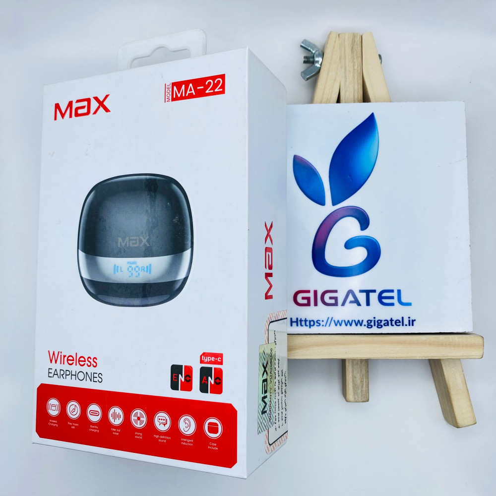ایرپاد وایرلس مکس مدل MA22 | هدفون بی‌سیم توگوشی | قیمت مناسب | بلوتوث 5.2 - نمای کلی