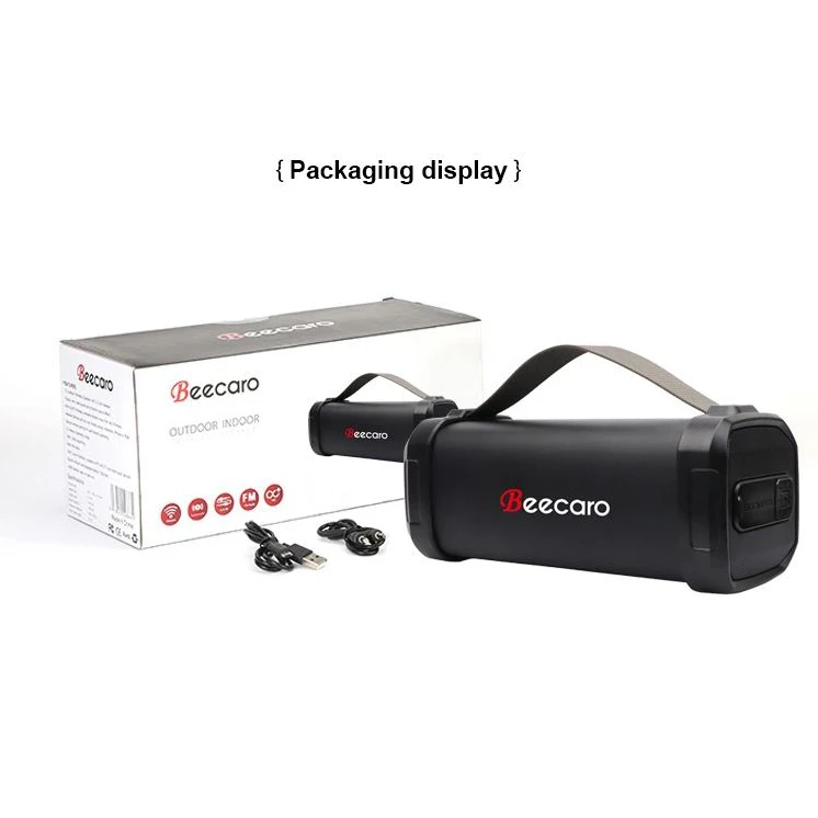 اسپیکر بیکارو مدل F62S | بلندگوی قابل حمل | نور LED ریتمیک | باتری ۸ ساعته - نمای بسته بندی